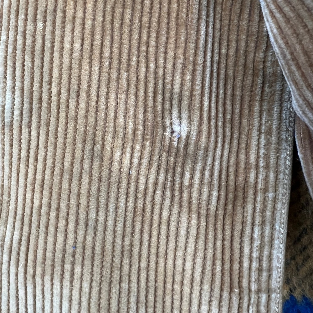 VTG‎ Europe Craft Mens Corduroy Blazer Tan Suede Elbow Patches 70s Sport Coat - Picture 5 of 16
